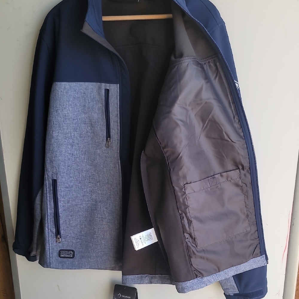 Men's Navy and Gray Performance Jacket - Picture 11 of 14